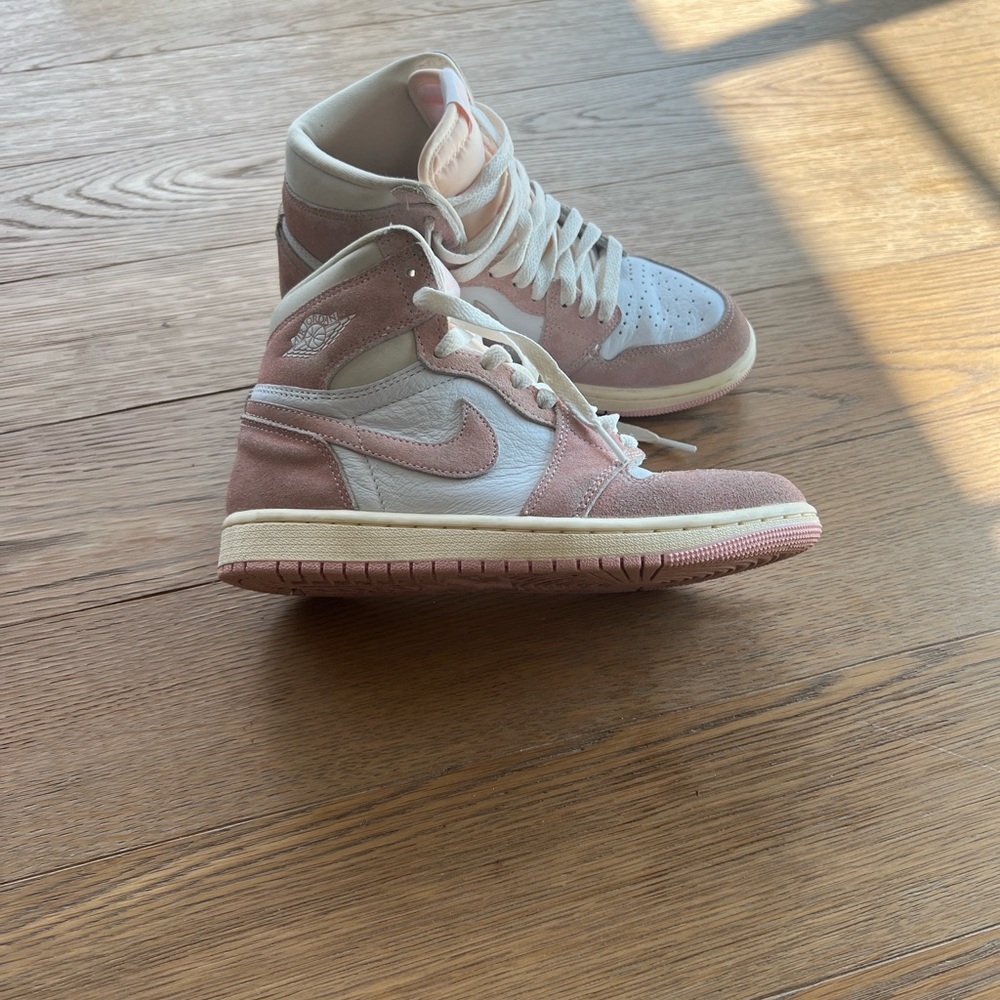 Nike Pink and White “High Washed”Jordans
